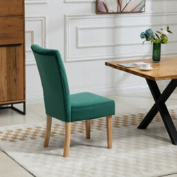 Pienza Velvet Dining Chairs - Set Of 2 - Green - thumbnail 5