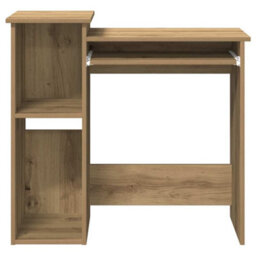 Berkfield Desk With Shelves Artisan Oak 84X40X78 Cm Engineered Wood - thumbnail 5