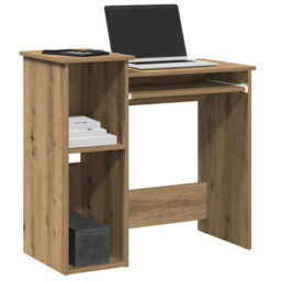 Berkfield Desk With Shelves Artisan Oak 84X40X78 Cm Engineered Wood - thumbnail 1