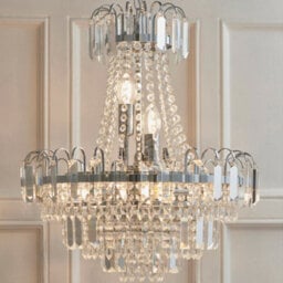 Hanging Ceiling Chandelier Pendant 6 Light Glass Retro Lamp Bulb Holder Fitting - thumbnail 5