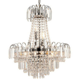 Hanging Ceiling Chandelier Pendant 6 Light Glass Retro Lamp Bulb Holder Fitting - thumbnail 1