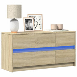 Berkfield Tv Cabinet With Led Sonoma Oak 100X34X50 Cm Engineered Wood - thumbnail 1