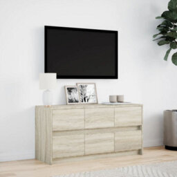 Berkfield Tv Cabinet With Led Sonoma Oak 100X34X50 Cm Engineered Wood - thumbnail 4
