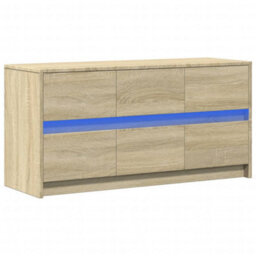 Berkfield Tv Cabinet With Led Sonoma Oak 100X34X50 Cm Engineered Wood - thumbnail 3