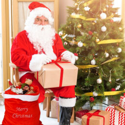 Neel Blue 50Cm X 70Cm Red Christmas Sack With 'merry Christmas' Embroidery For Xmas - thumbnail 6
