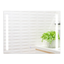 Costway 80Cm X 60Cm Bathroom Mirror Wall Mounted Mirror Adjustable Brightness