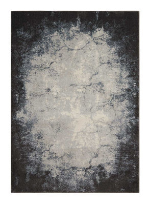 Ivory Grey Rug, Anti-Shed Abstract Rug With 10mm Thick, Modern Luxurious Rug For Bedroom, & Dining Room-282Cm X 389Cm