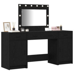 Walplus Dressing Table 3 Pcs Black 40 X 41 X 75 Cm Engineered Wood - thumbnail 3