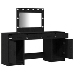 Walplus Dressing Table 3 Pcs Black 40 X 41 X 75 Cm Engineered Wood - thumbnail 6