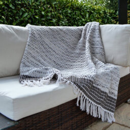 Allure Bath Fashions Zig Zag Heavyweight Herringbone Throw Blanket - Dark Grey, 125 X 150Cm - thumbnail 2