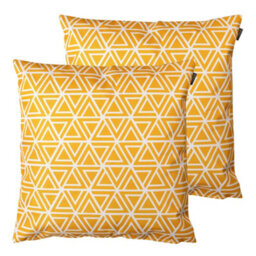icon Indoor And Outdoor Geometric Pattern Waterproof Filled Cushion Yellow Set Of 2