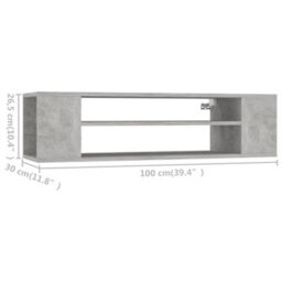 Vidaxl Hanging Tv Cabinet Concrete Grey 100X30X26.5 Cm Engineered Wood - thumbnail 3