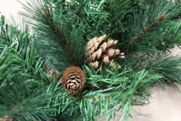 Best Artificial 9Ft Colorado Pine Christmas Garland With Pine Cones Decorated Bannister Staircase Fireplace - thumbnail 3