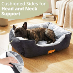 Daisy & Max Dog Bed Medium ( 63X53Cm), Soft Rectangle Pet Bed With Non-Slip Base, Soft Cushion Raised Sides, Washable Dog Sofa - thumbnail 6