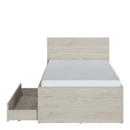 Wyld Haus Rosemary 3Ft Single Bed In Light Walnut With Headboard And 1 Drawer - thumbnail 4