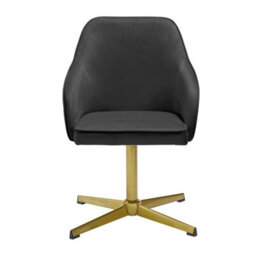 Newux Office Chair Black Velvet Seat - thumbnail 1