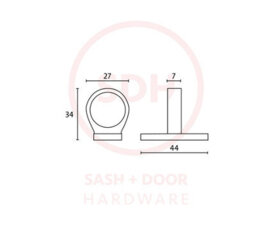 Sash Ring Lift - Polished Chrome - thumbnail 2