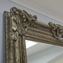 The Online Mirror Shop Decorative Mirror Belgravia Grand Rectangular Shape With Antique Silver Frame- H 223Cmxw 142Cmxd 11Cm For Hanging In Bedroom - thumbnail 2