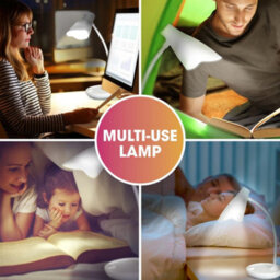 Unilite Unilux Desk Lamp For Home Office Working, White, Usb Charging - thumbnail 5