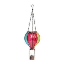 Solar Powered Multicolour Fiesta Flaming Balloon Lantern - Weatherproof Outdoor Garden Hanging Flame Effect Led Light - thumbnail 3