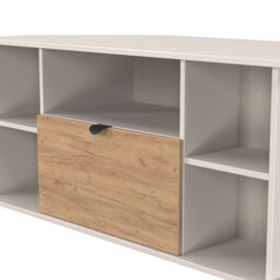 Varese Matt Kashmir Corner Tv Unit With 2 Shelves & 1 Drawers, (H)51Cm X (W)112Cm X (D)51.5Cm - thumbnail 4