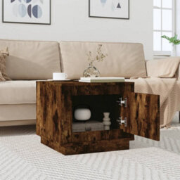 Berkfield Durable Coffee Table Smoked Oak 51X50X44 Cm Engineered Wood - thumbnail 3