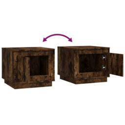 Berkfield Durable Coffee Table Smoked Oak 51X50X44 Cm Engineered Wood - thumbnail 8