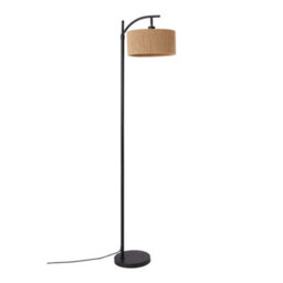 Komore Artisan Rattan Freestanding Floor Lamp Reading & Night Standing Lamp - thumbnail 1