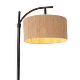 Komore Artisan Rattan Freestanding Floor Lamp Reading & Night Standing Lamp - thumbnail 6