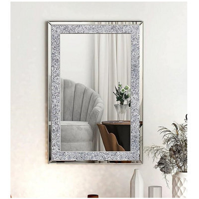 Biznest Jewel Wall Mirror Diamante Crystal