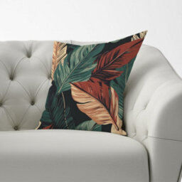 Warren Reed Designer Autumn Colour Leaves Cushions 60Cm X 60Cm - thumbnail 2
