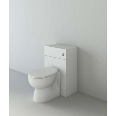Veebath Linx Ceramic D Shaped Back To Wall Toilet - 500 X 300mm Gloss White - image 1
