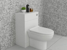 Veebath Linx Ceramic D Shaped Back To Wall Toilet - 500 X 300mm Gloss White - thumbnail 4