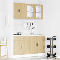 Berkfield 4 Piece Kitchen Cabinet Set Porto Sonoma Oak Engineered Wood - thumbnail 3