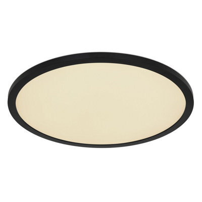 Luminosa Lighting Luminosa Sapana 42Cm Round Flush Ceiling Light Black Ip44 1X Rgb Led Dimmable 3000-6000K Remote Control Timer - image 1