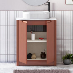 Royal Bathrooms Avenza 700mm Terracotta Clay Floor Standing Bathroom Vanity Unit 2 Door With Lyon Basin - thumbnail 5
