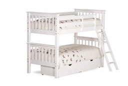Amani Oxford Bunk Bed -3'0 Single White - thumbnail 1