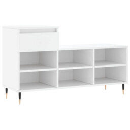 Berkfield Shoe Cabinet White 102X36X60 Cm Engineered Wood - thumbnail 2