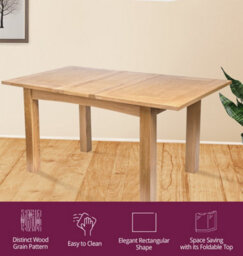 Hallowood Furniture Camberley Oak Butterfly Extending Dining Table - thumbnail 4