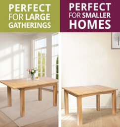 Hallowood Furniture Camberley Oak Butterfly Extending Dining Table - thumbnail 5