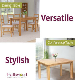 Hallowood Furniture Camberley Oak Butterfly Extending Dining Table - thumbnail 6