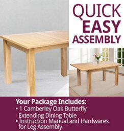 Hallowood Furniture Camberley Oak Butterfly Extending Dining Table - thumbnail 7