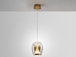 Luminosa Lighting Luminosa Suspiro 18Cm Dome Pendant Ceiling Light Gold, Amber Led 3000K - Uk Stock - thumbnail 3