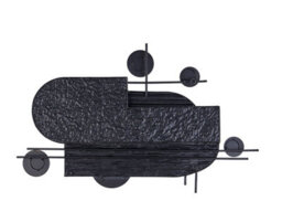 Beliani Wall Decor Lutetium 55 Cm Metal Black - thumbnail 4