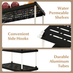 Costway 4-Tier Slim Storage Cart Slide Out Rolling Utility Cart With Lockable Wheels - thumbnail 6