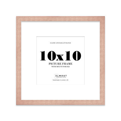 "10X10"" Bronze Picture Frame - 10X10"" Square Frame With 8X8"" Mount For 10X10""/8X8"" Pictures Art Deco Style Room Decor, 1 Pack" - image 1