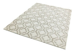 Grey Ogee Wool  Handmade Luxurious Modern Easy To Clean Handmade Geometric Dining Room Bedroom And Living Room Rug-120Cm X 170Cm - thumbnail 5