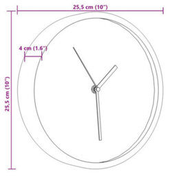 Walplus Wall Clock Blue 25.5 Cm Polystyrene And Glass - thumbnail 7