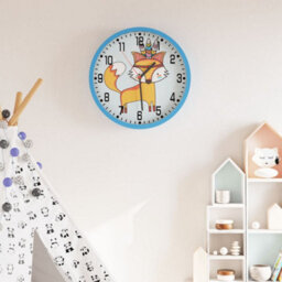 Walplus Wall Clock Blue 25.5 Cm Polystyrene And Glass - thumbnail 1