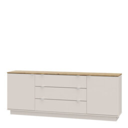 Furniture To Go Ganymede Large Sideboard With 3 Drawers And 2 Doors In Mauvella Oak And Sand - thumbnail 4